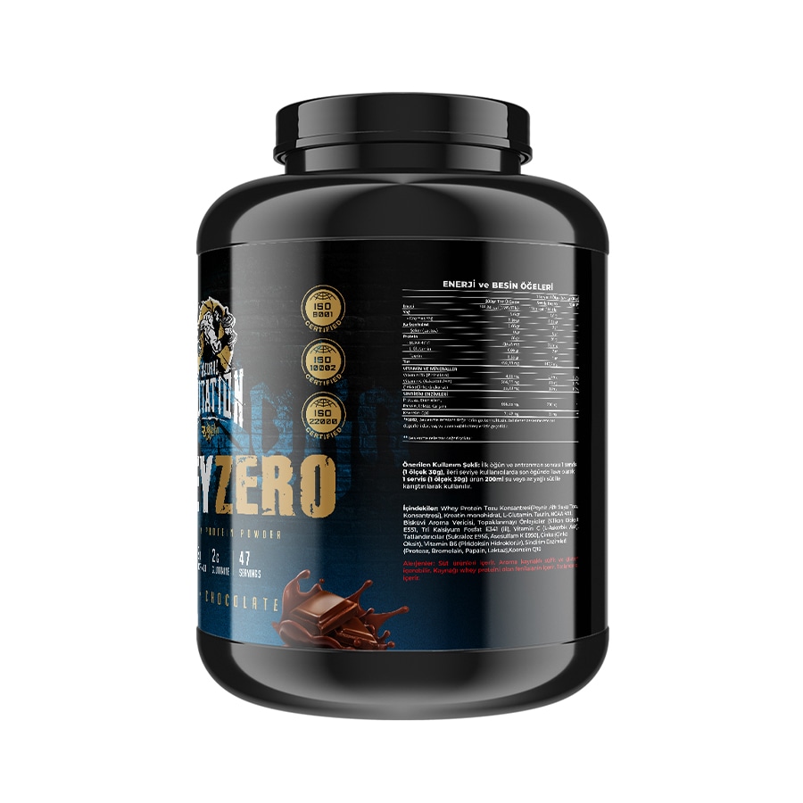 whey zero belçika çikolatası yan